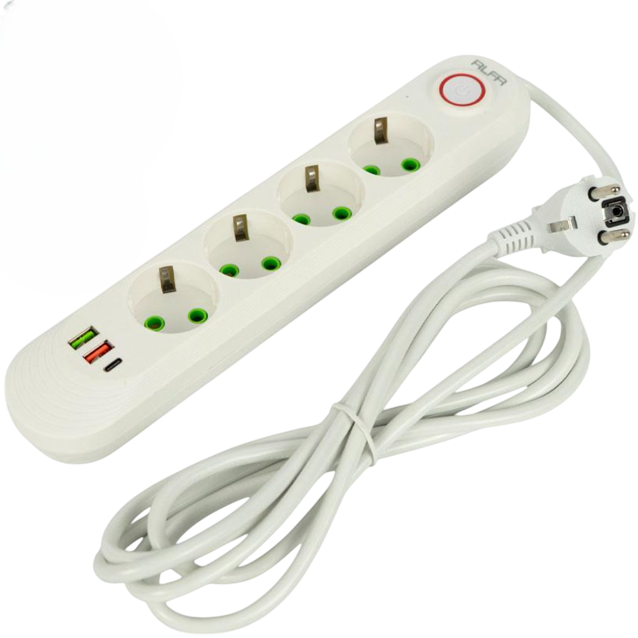 Мережевий фільтр RLFR 2 USB/1Type-C 497 4×3,0 м (2785665959)