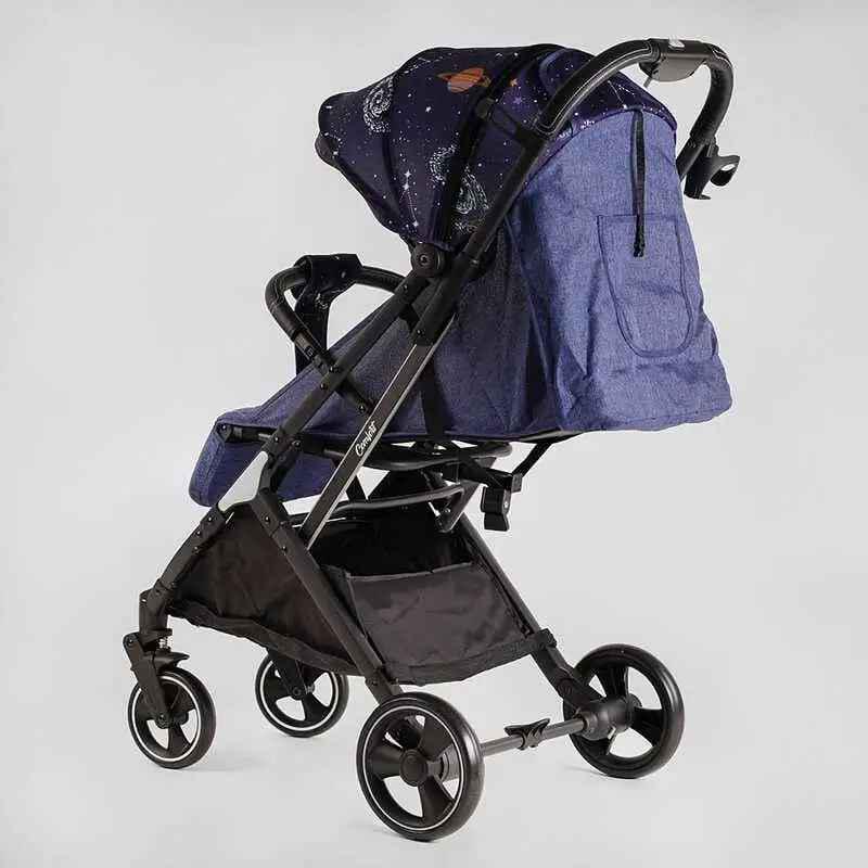 Коляска прогулочная детская Joy Comfort L-41203 Синий космос - фото 3