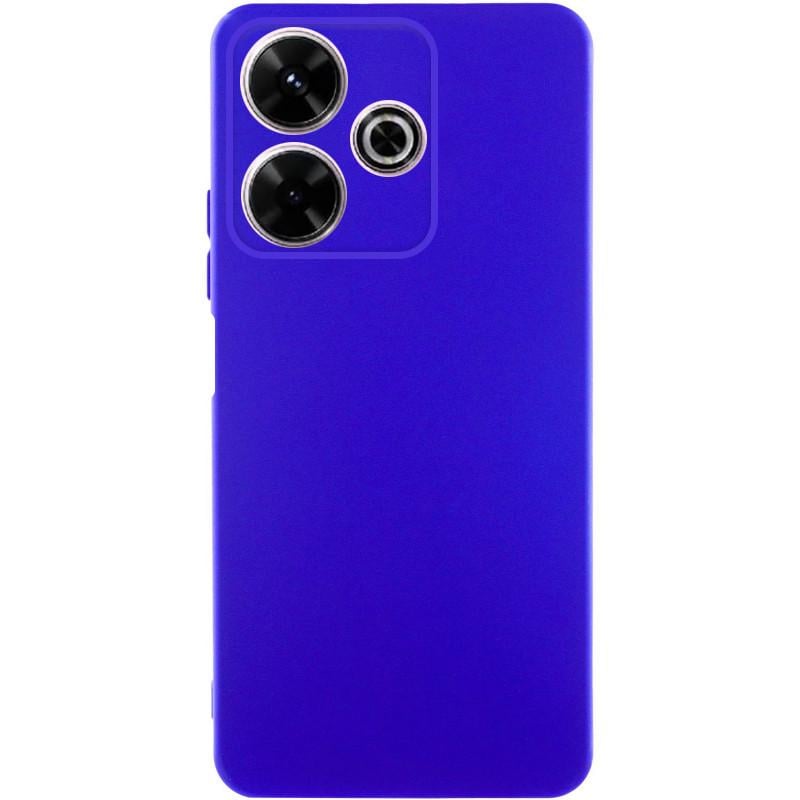 Противоударный чехол TPU GETMAN Liquid Silk Full Camera для Xiaomi Redmi 13 4G / Poco M6 4G Синий / Iris