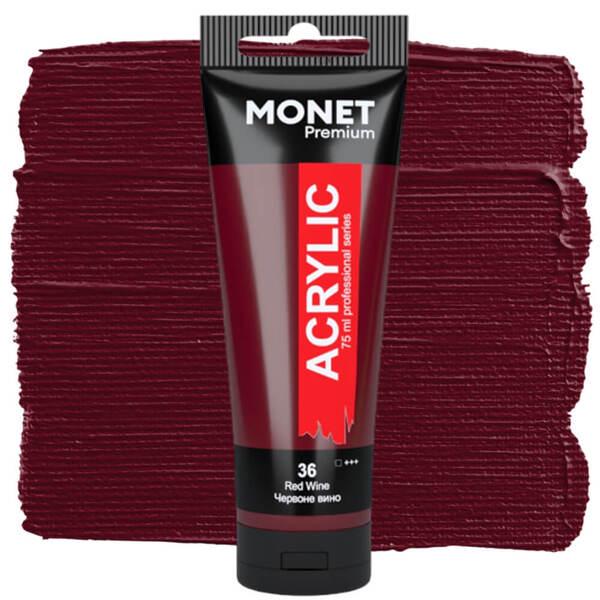 Акрилова фарба Monet 36 75 мл Червоне вино (7501136) - фото 1 Акрилова фарба Monet 36 75 мл Червоне вино (7501136) - фото 1
