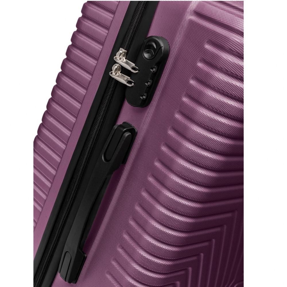 Чемодан Polo ПК012-М поликарбонат на 4-х двойных колесах средний М 70 л Баклажановый - фото 4 Чемодан Polo ПК012-М поликарбонат на 4-х двойных колесах средний М 70 л Баклажановый - фото 4