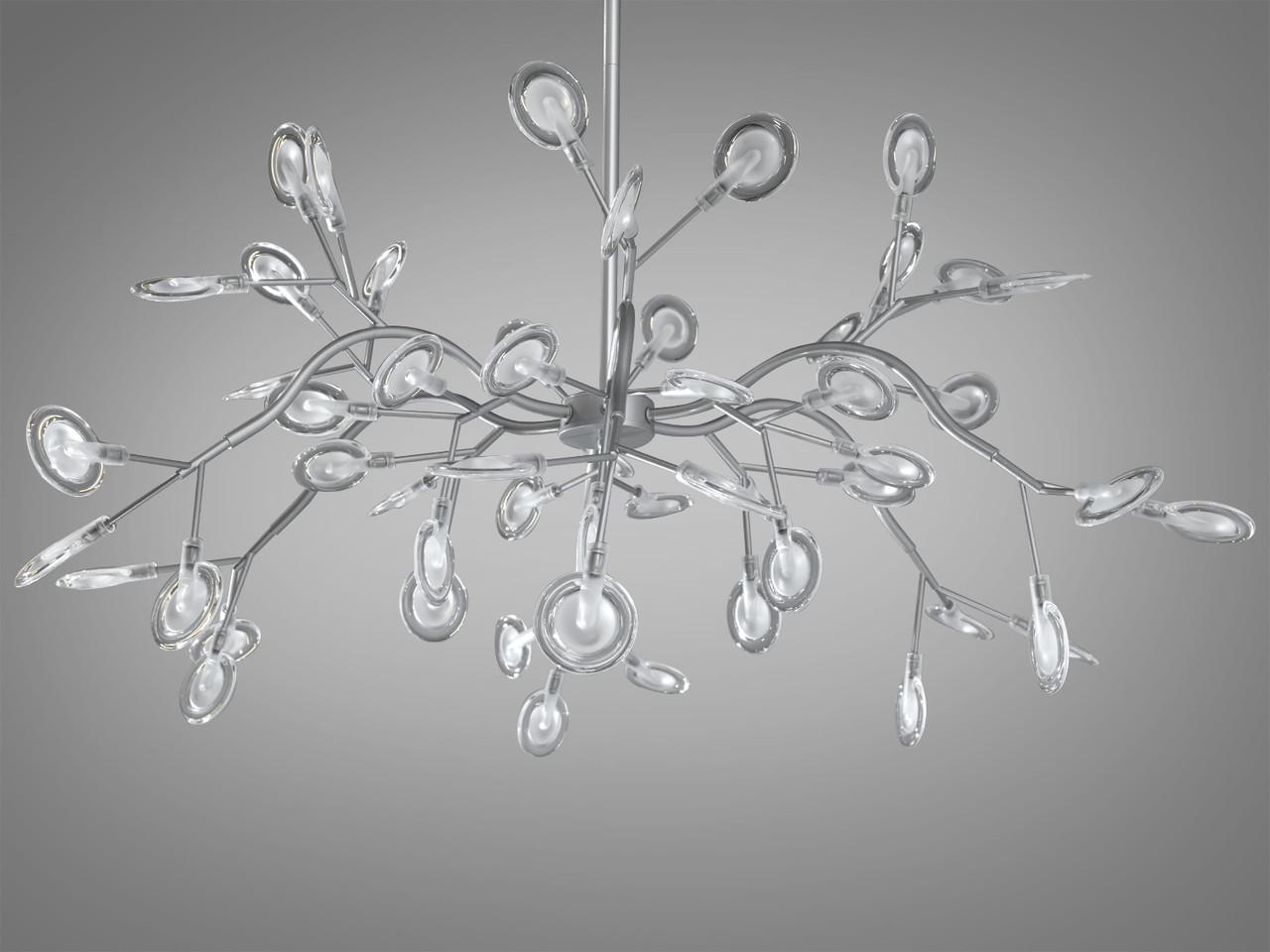 Люстра 886-54CSL-LS Светлячок в стиле Loft 54 ламп Хром сатин (2095312329) - фото 2 Люстра 886-54CSL-LS Светлячок в стиле Loft 54 ламп Хром сатин (2095312329) - фото 2