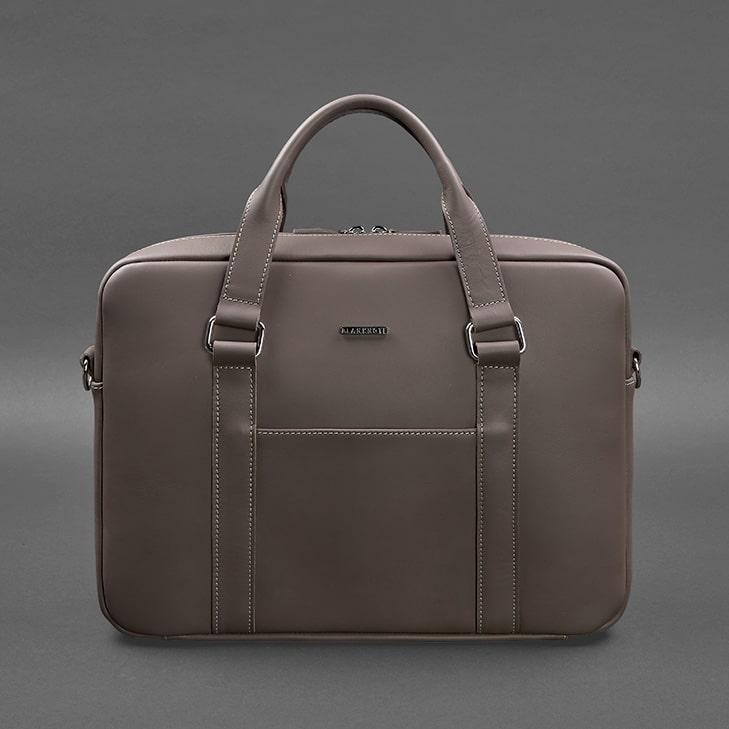 Сумка кожаная для ноутбука и для документов Темно-бежевый (A-027186) - фото 8 Сумка кожаная для ноутбука и для документов Темно-бежевый (A-027186) - фото 8