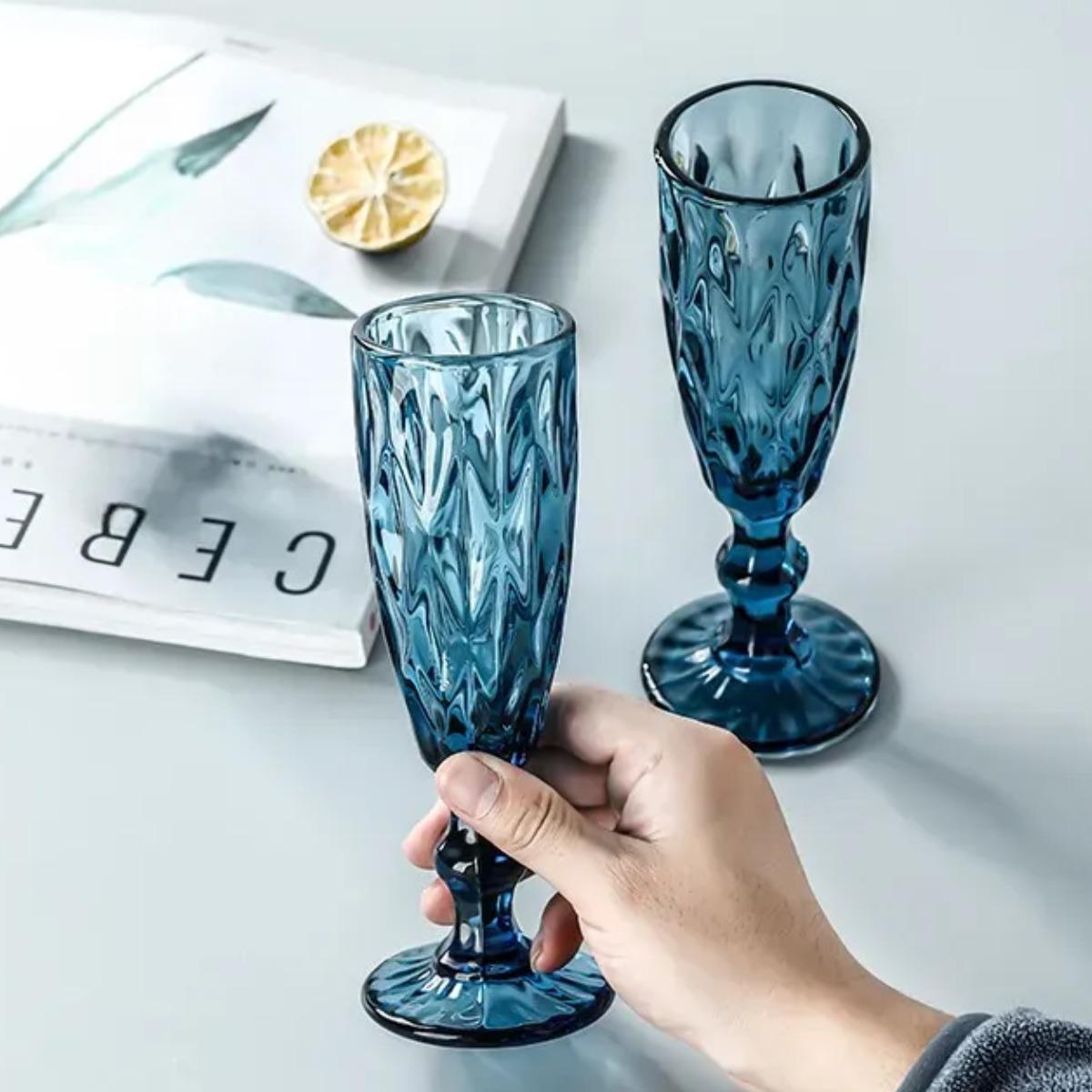 Набор бокалов для шампанского A-Plus 150 мл 6 шт. Blue (9007/2805 DL) - фото 5