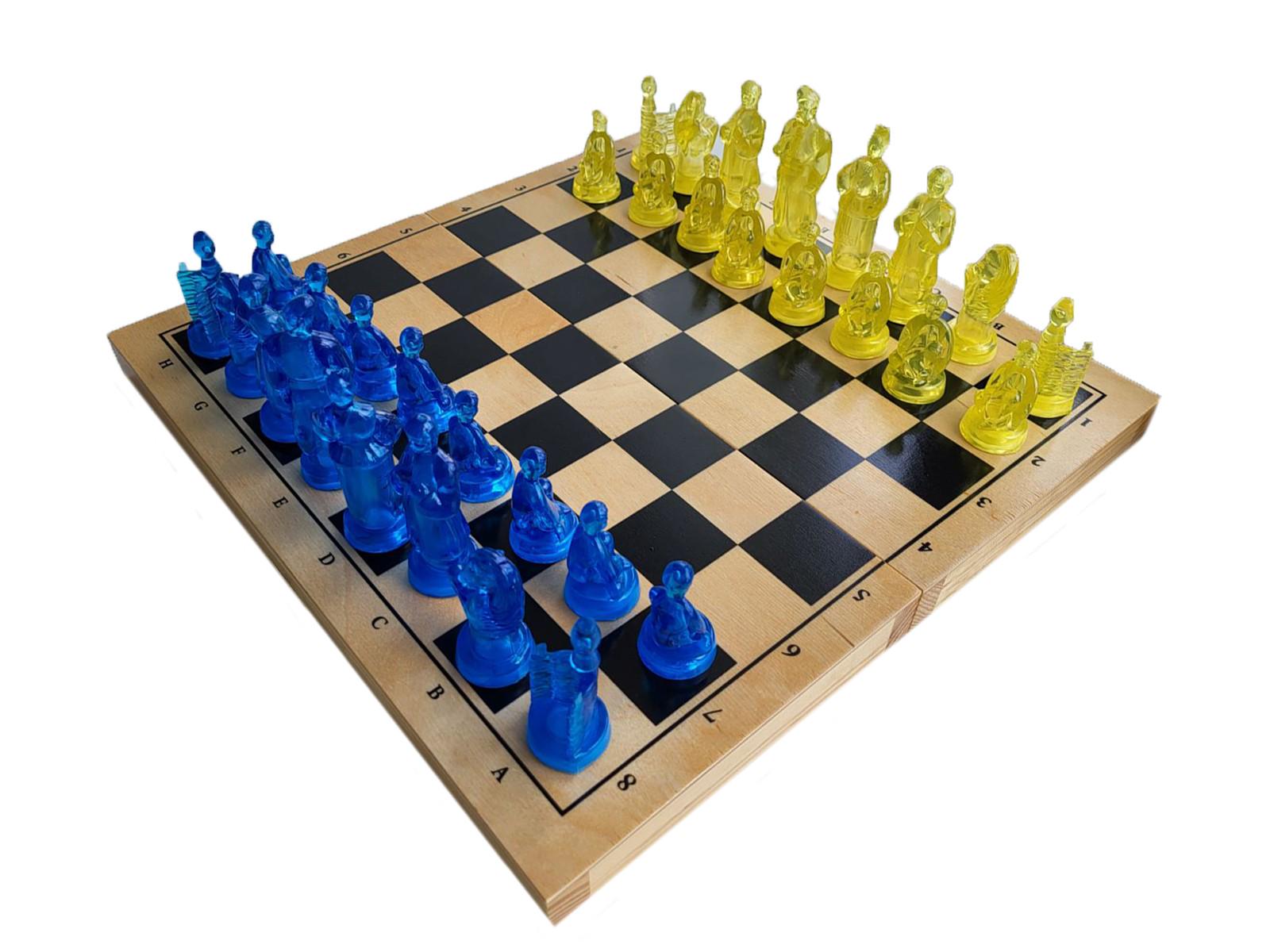 Набір шахів Сувенірний дошка дерево 365х365 см - фото 2