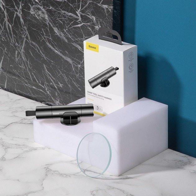 Аварійний автомобільний молоток Baseus Safety Hammer CRSFH-0G із різцем Сірий - фото 9 Аварійний автомобільний молоток Baseus Safety Hammer CRSFH-0G із різцем Сірий - фото 9