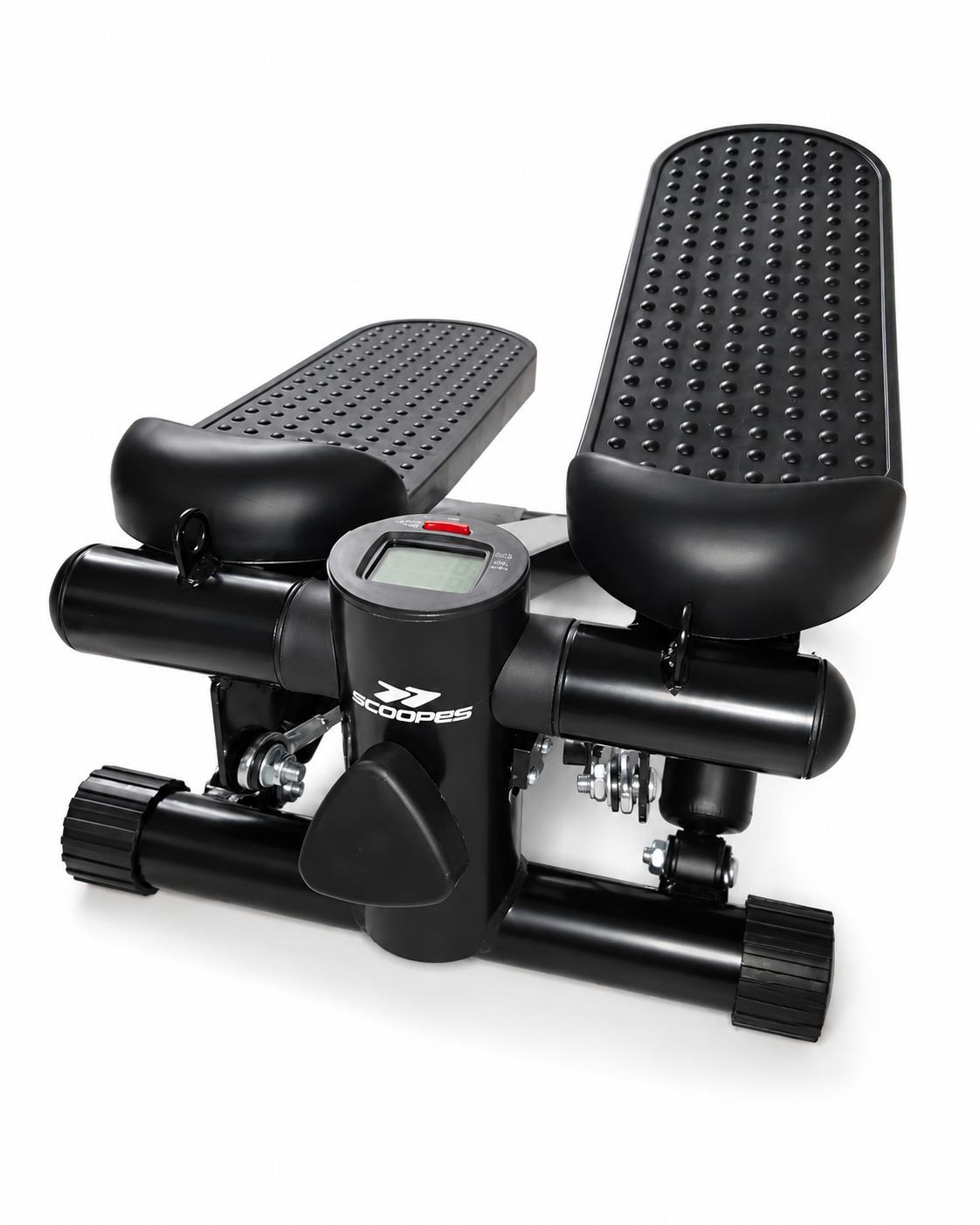 Степпер з еспандерами Scoopes BodyStep max 100 кг з килимком Чорний