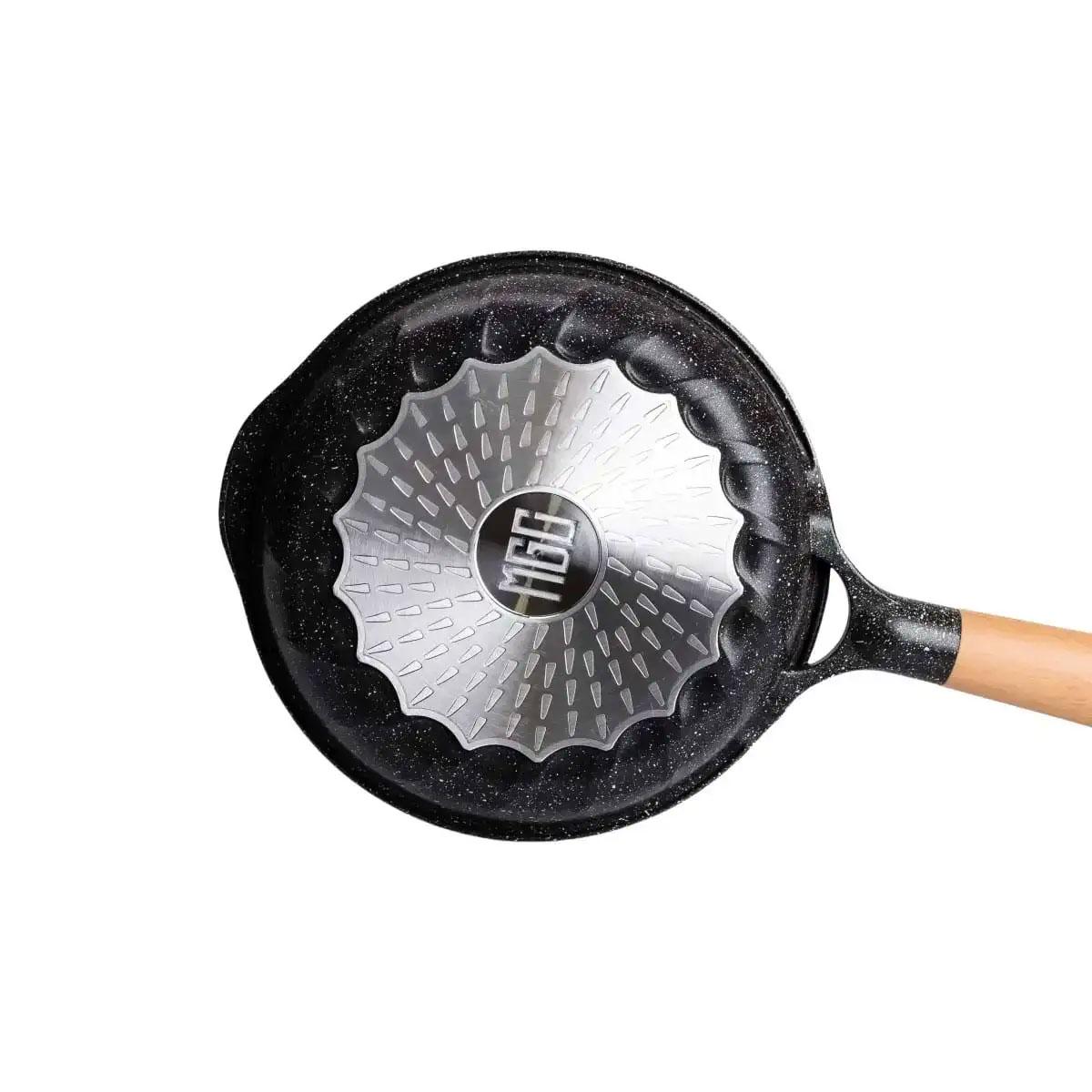 Сковорода алюмінієва MGC мармурове антипригарне покриття 1,4 л Ø 22 см з товстим дном Чорний - фото 5