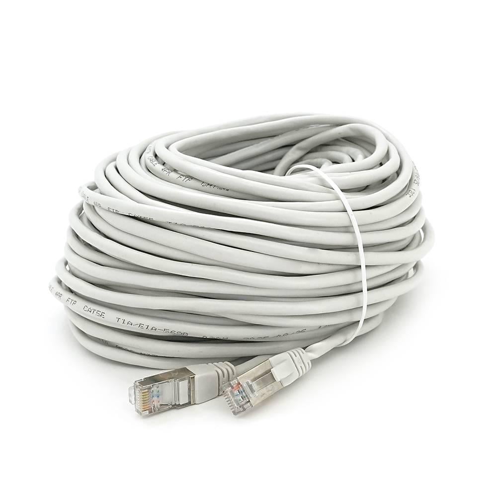 Патч-корд литий Merlion FTP RJ45 Cat,5e 30 м CU Q200 Сірий