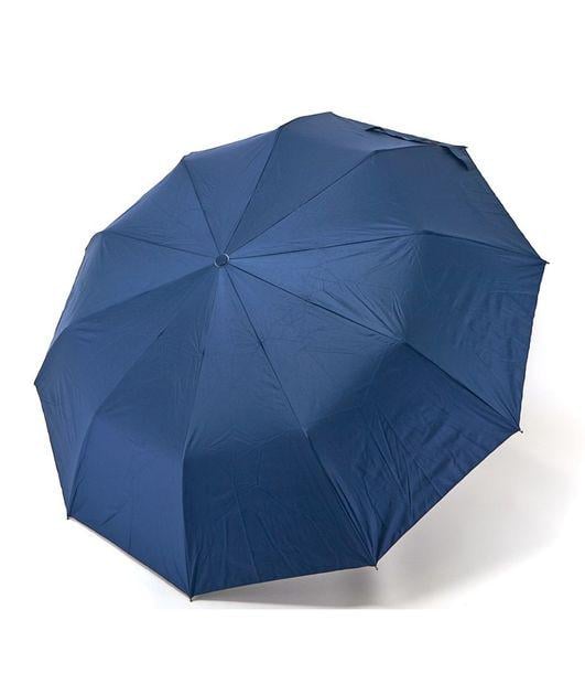 Зонтик Bellissimo полуавтомат женский на 10 спиц с цветами под куполом Темно-синий (№M639)