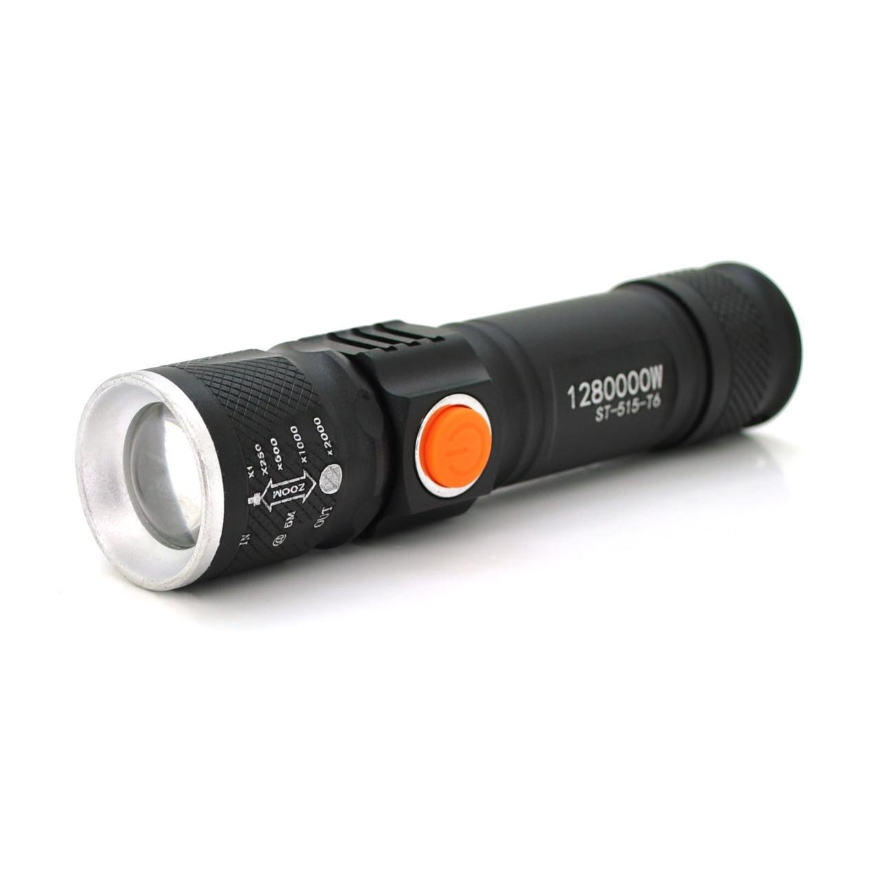 Ліхтар ручний Bailong 515 світлодіодний з акумулятором Чорний (GR-05404)