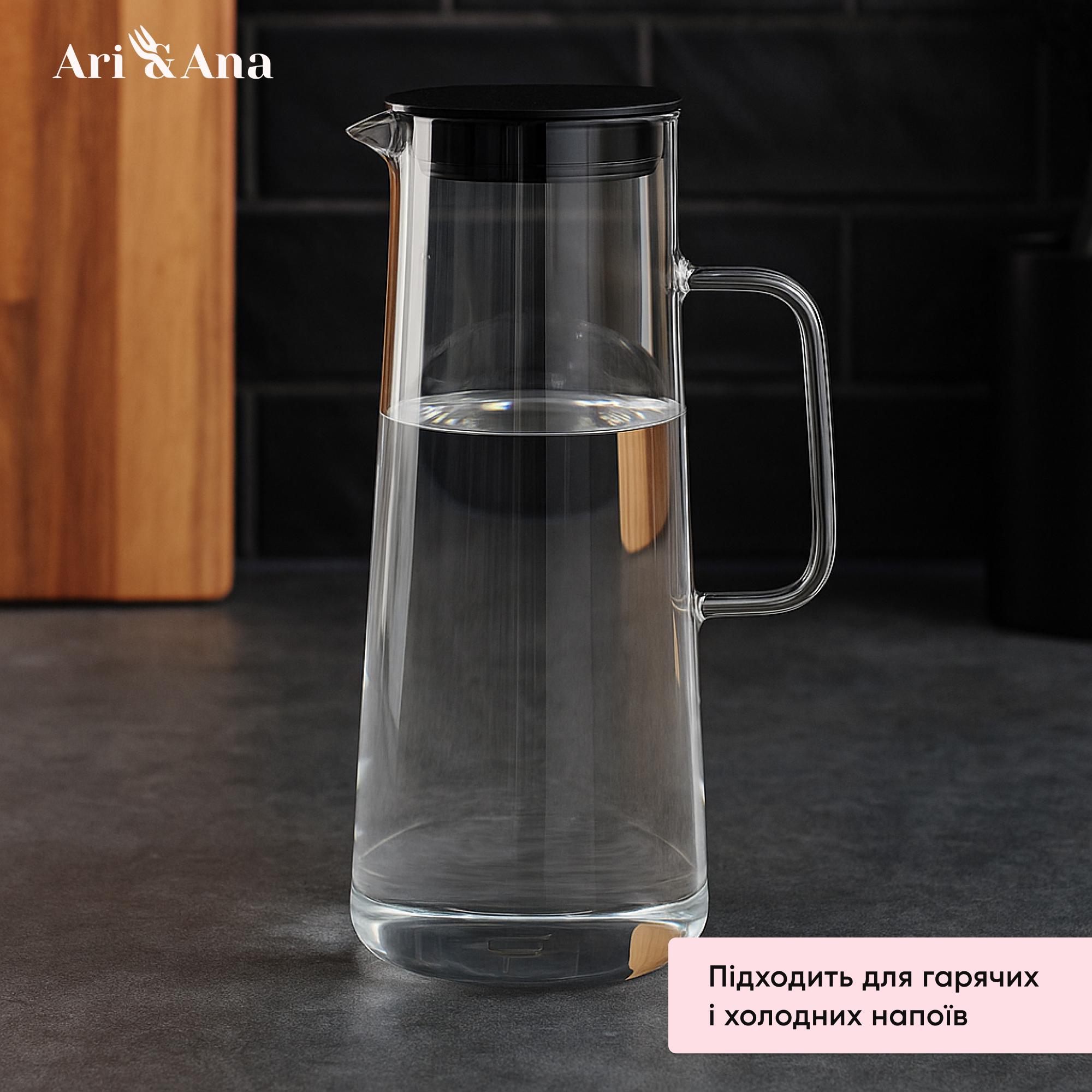 Кувшин стеклянный термостойкий с пластиковой крышкой боросиликатное стекло 1,8 л Прозрачный (30370843) - фото 9 Кувшин стеклянный термостойкий с пластиковой крышкой боросиликатное стекло 1,8 л Прозрачный (30370843) - фото 9