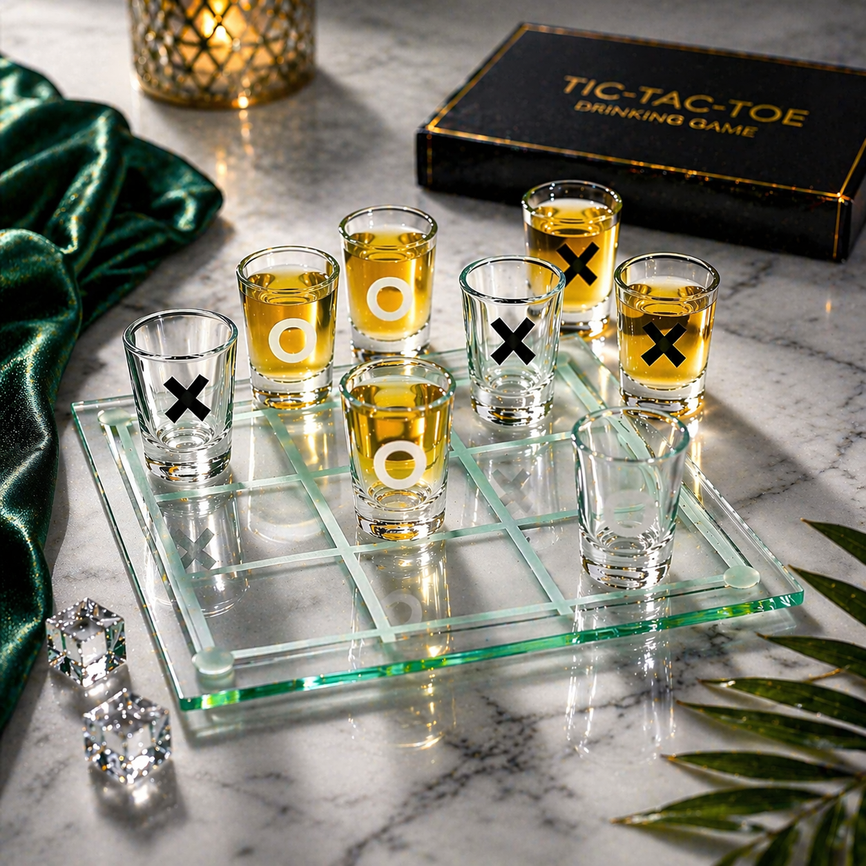 Игровой набор Алко Крестики-нолики Tic Tac Toe со стопками 30 мл 22х22 см (33970689)