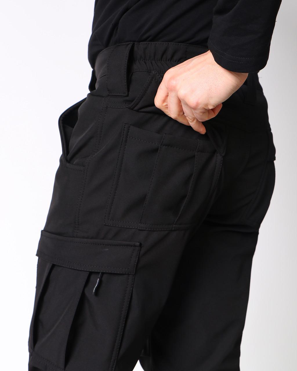 Брюки на флисе шесть карманов софтшелл р. 46 Черный (ШтаниТС_софтш_фліс_ч_46) - фото 8 Брюки на флисе шесть карманов софтшелл р. 46 Черный (ШтаниТС_софтш_фліс_ч_46) - фото 8