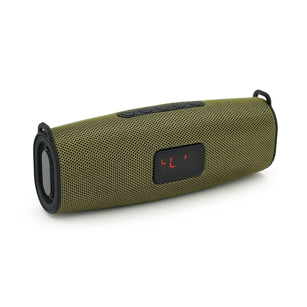 Колонка DH7+Display Bluetooth 4,1 до 10 м 1х3W 4Ω 400 mAh ≥90dB TF card/USB ремінь DC 5V Green (31897)