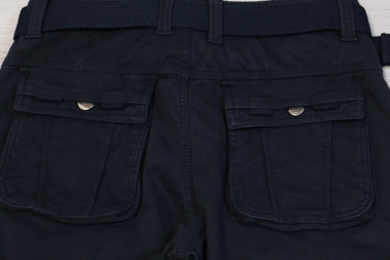 Джинсы мужские карго Iteno с накладными карманами на флисе р. 32 Синий (9072) - фото 7