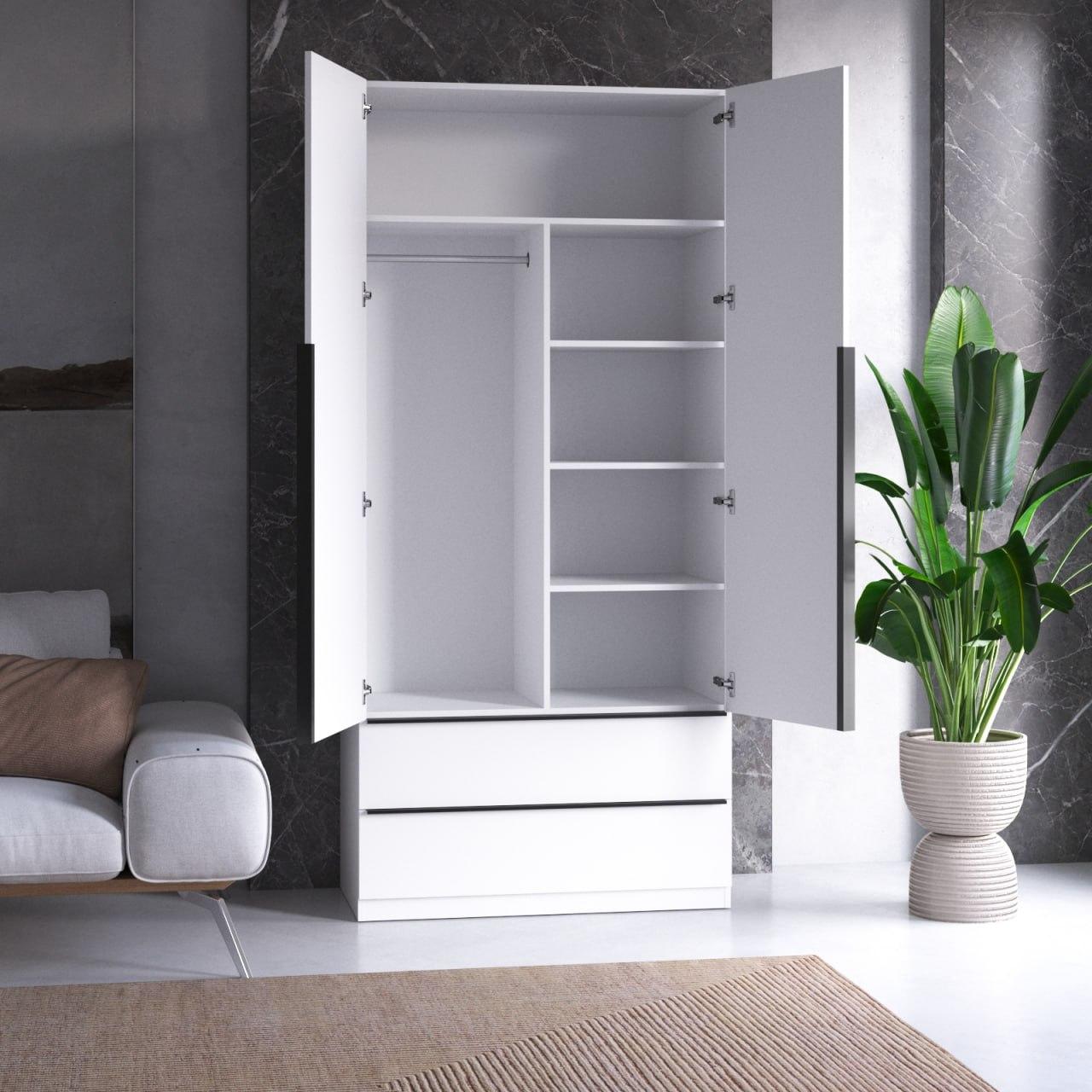 Шафа гардеробна Вайс M-30 1000х500х2195 мм Бетон (30823380) - фото 3 Шафа гардеробна Вайс M-30 1000х500х2195 мм Бетон (30823380) - фото 3