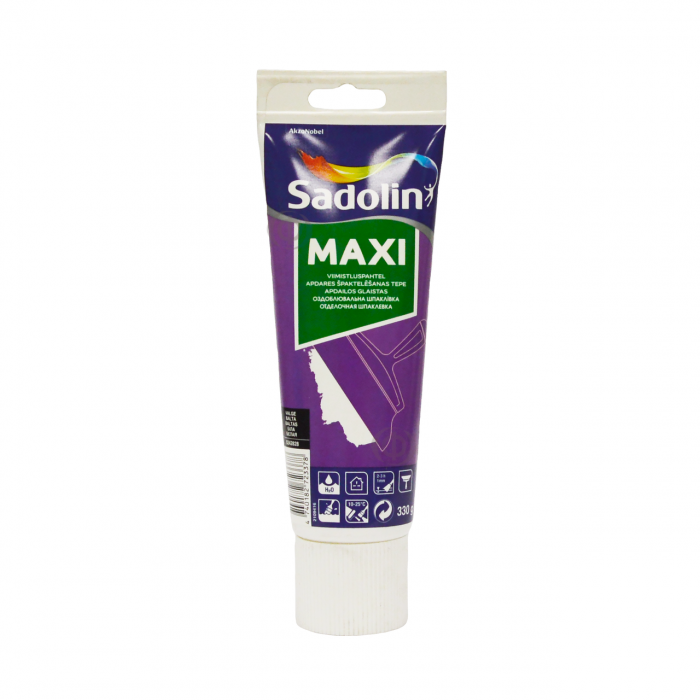 Шпаклівка дрібнозерниста Sadolin Maxi на водній основі 330 г Білий (31797869)