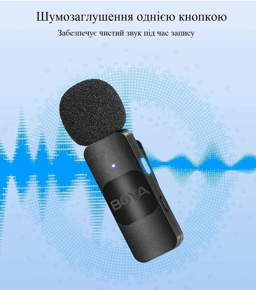 Микрофон беспроводной петличный Boya BY-V2 с разъемом iOS - фото 13 Микрофон беспроводной петличный Boya BY-V2 с разъемом iOS - фото 13