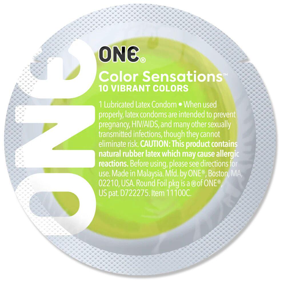 Презерватив ONE Color Sensations Roll ONE на 1 шт. Green (SX0767) - фото 2