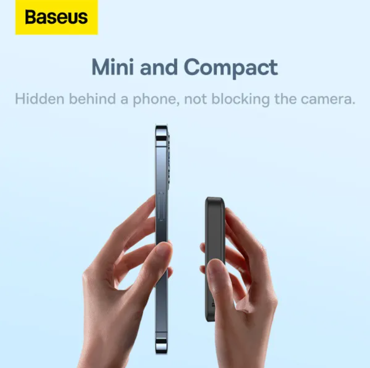 Повербанк BASEUS Magnetic Mini 2в1 QC3.0+PD3.0 с быстрой зарядкой 10000 mAh 20W/15W Черный (PPCX030001) - фото 10