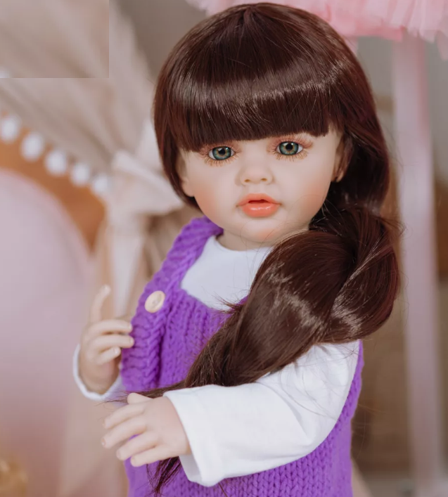 Кукла Reborn Катюша винил-силиконовая с соской/бутылочкой/игрушкой 55 см (1532541239) - фото 6 Кукла Reborn Катюша винил-силиконовая с соской/бутылочкой/игрушкой 55 см (1532541239) - фото 6