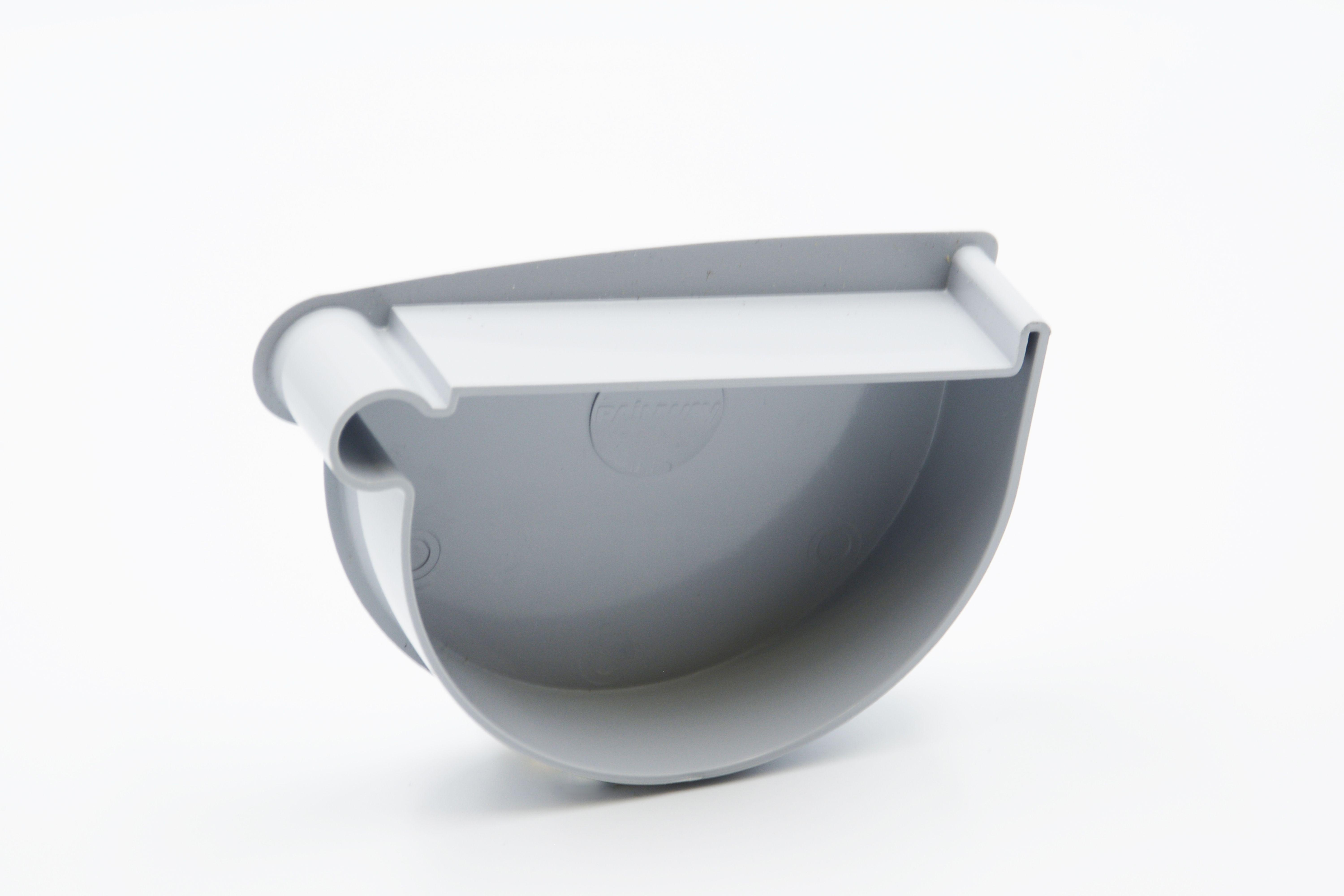 Заглушка лійки RAINWAY D 90 мм ліва Сірий RAL 7040 (10.090.07.005.RW) - фото 1