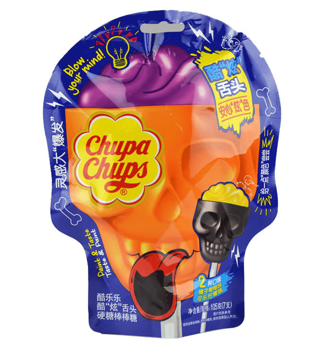 Леденцы на палочке Chupa Chups Halloween Skull 7 шт. 105 г (3199716764)