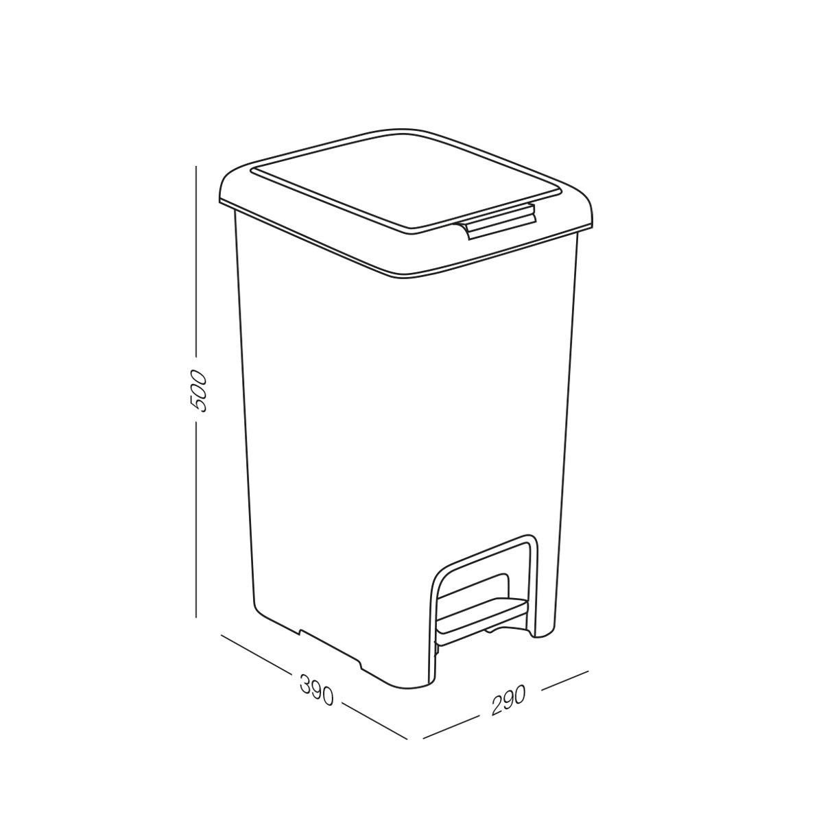 Відро для сміття MVM BIN-01 з кришкою та педаллю 30 л Сірий (BIN-01 30L GRAY) - фото 4 Відро для сміття MVM BIN-01 з кришкою та педаллю 30 л Сірий (BIN-01 30L GRAY) - фото 4