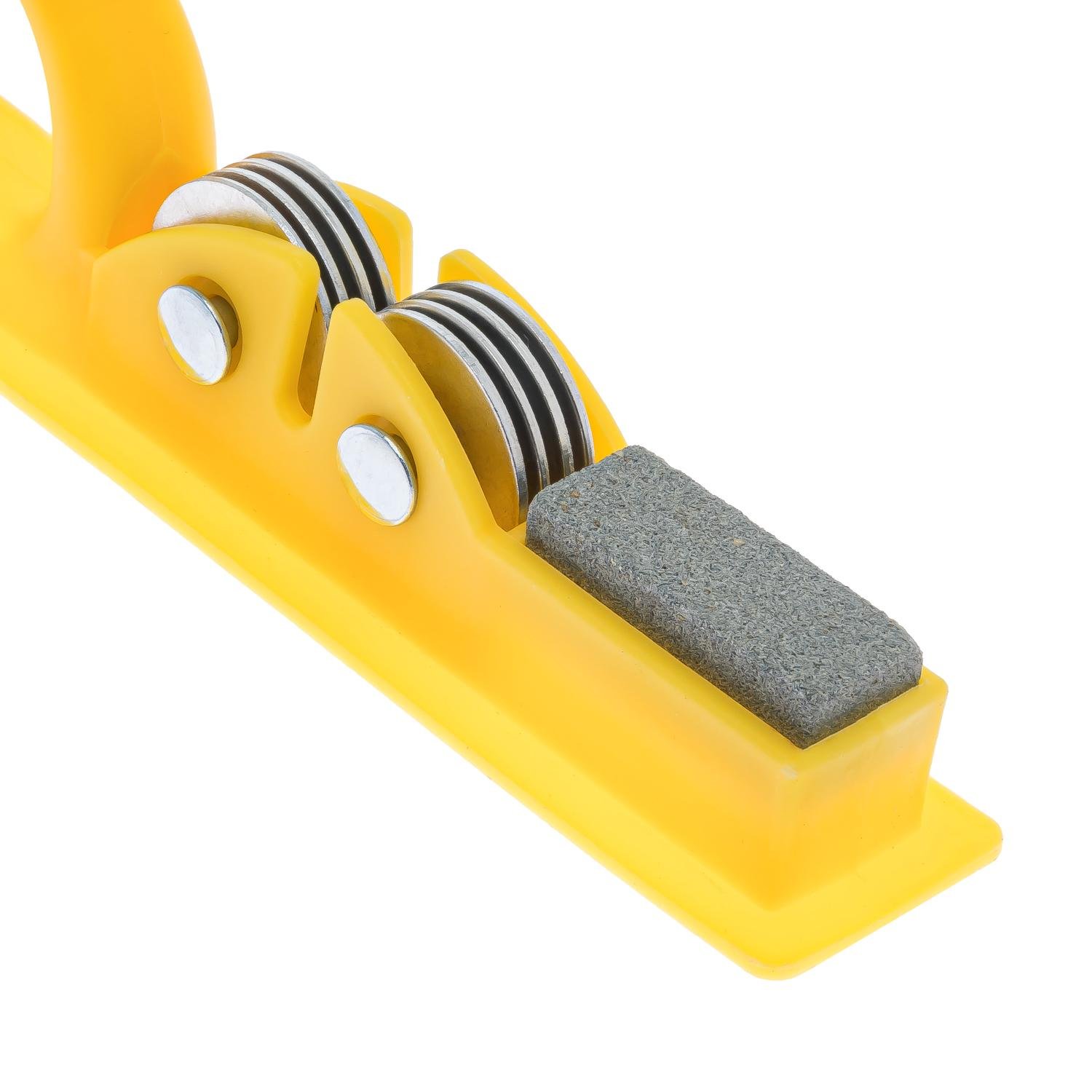 Точила для кухонных ножей ручная механическая пластиковая со стругачным камнем Бежевый (86763) - фото 6