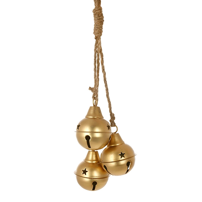 Металлические шары Christmas bells на подвесе 7,5 см (11202)