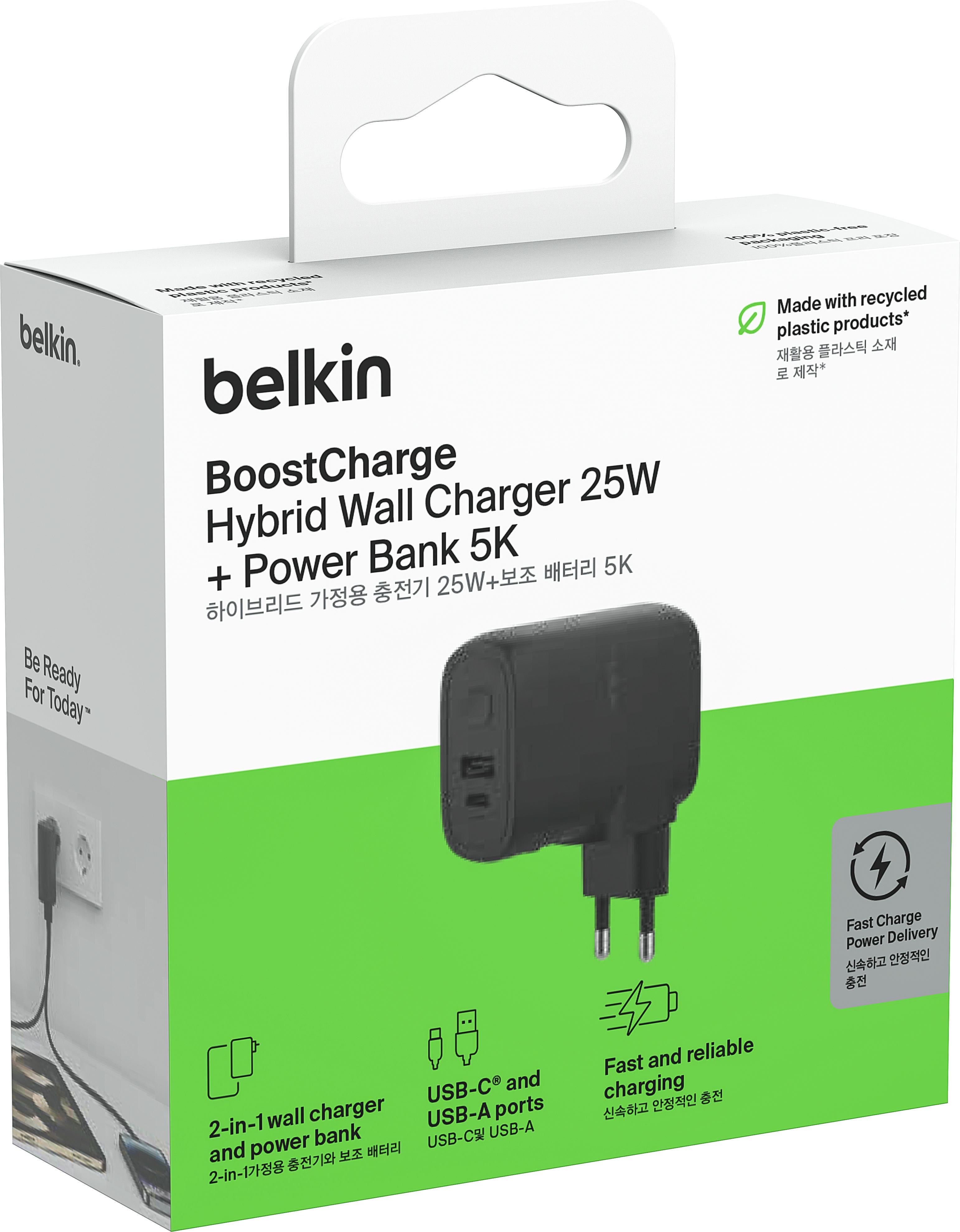 Зарядное устройство Belkin 25 Вт USB-С PD/PowerBank 5000 мАч Черный (BPZ003BT1MBK-B6) - фото 8 Зарядное устройство Belkin 25 Вт USB-С PD/PowerBank 5000 мАч Черный (BPZ003BT1MBK-B6) - фото 8
