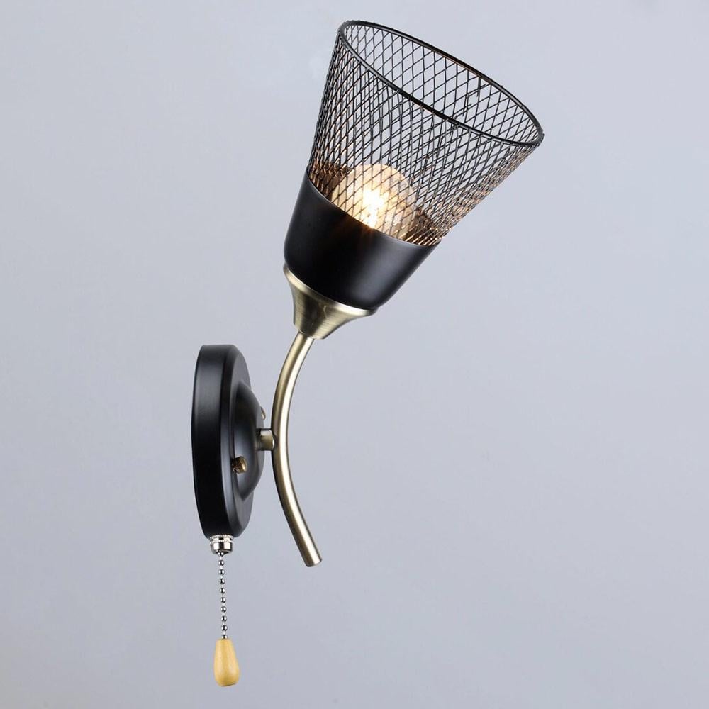 Светильник Бра настенный Light House SRS-20645/1W AB/BK Черный/Бронза