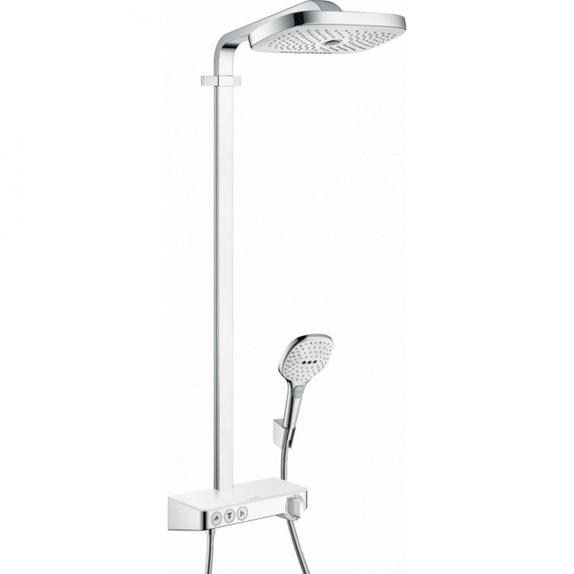 Душевая система Hansgrohe Raindance Select E Showerpipe 300 2jet EcoSmart с термостатом Белый/Хром (LM-27283400)
