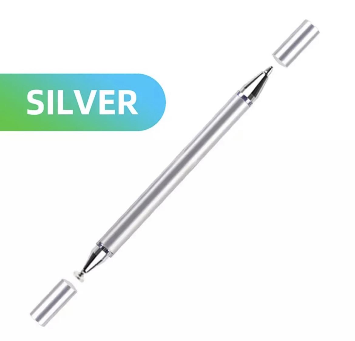 Стилус двосторонній для малювання 2в1 Сріблястий (2102748373) - фото 6
