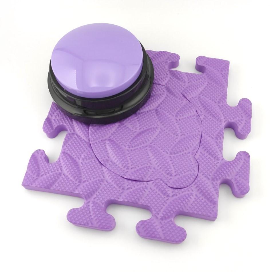 Кнопка голосовая интерактивная с функцией записи 9х4,5/16х16х1 см Сиреневый (ИК9016к15) - фото 2 Кнопка голосовая интерактивная с функцией записи 9х4,5/16х16х1 см Сиреневый (ИК9016к15) - фото 2