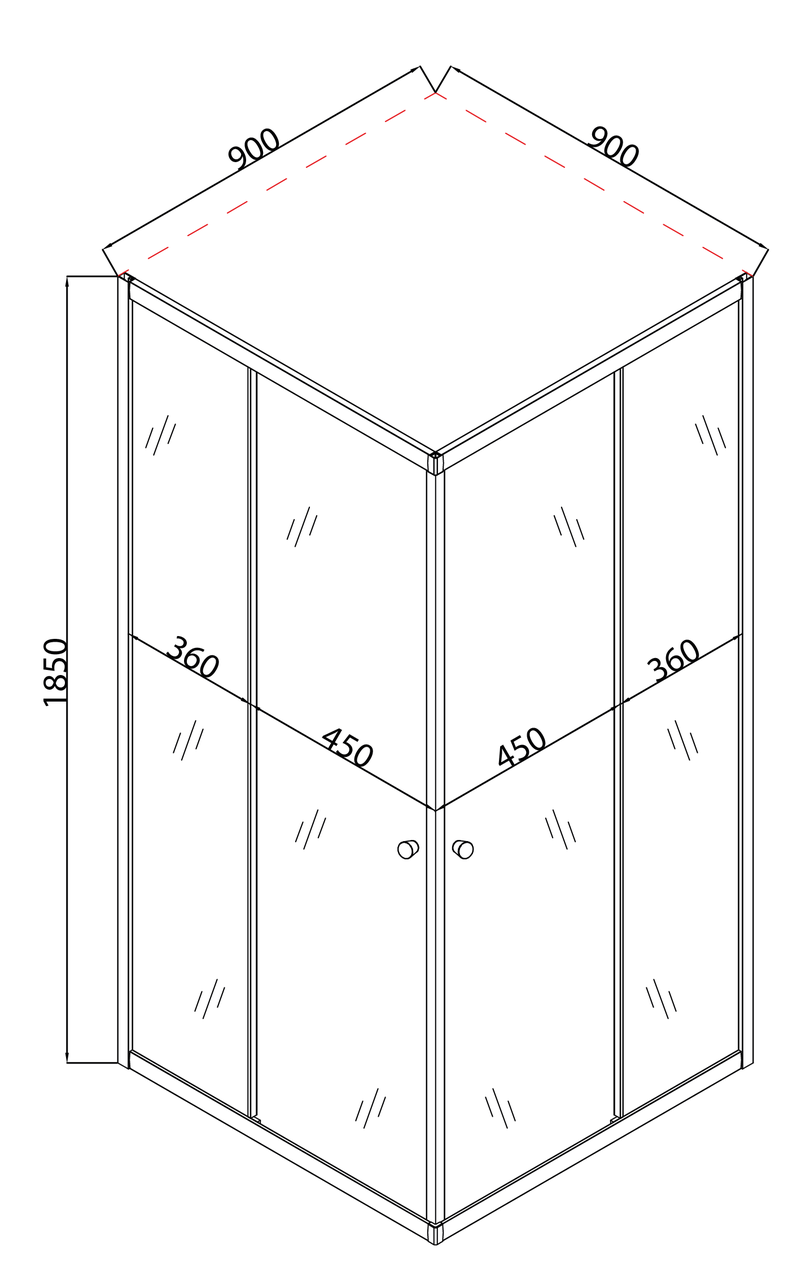 Душевая кабина без поддона MIXXUS CUBIC SC01-90x90x185-TR прозрачное стекло 4 мм Graphite (MI6907) - фото 4 Душевая кабина без поддона MIXXUS CUBIC SC01-90x90x185-TR прозрачное стекло 4 мм Graphite (MI6907) - фото 4