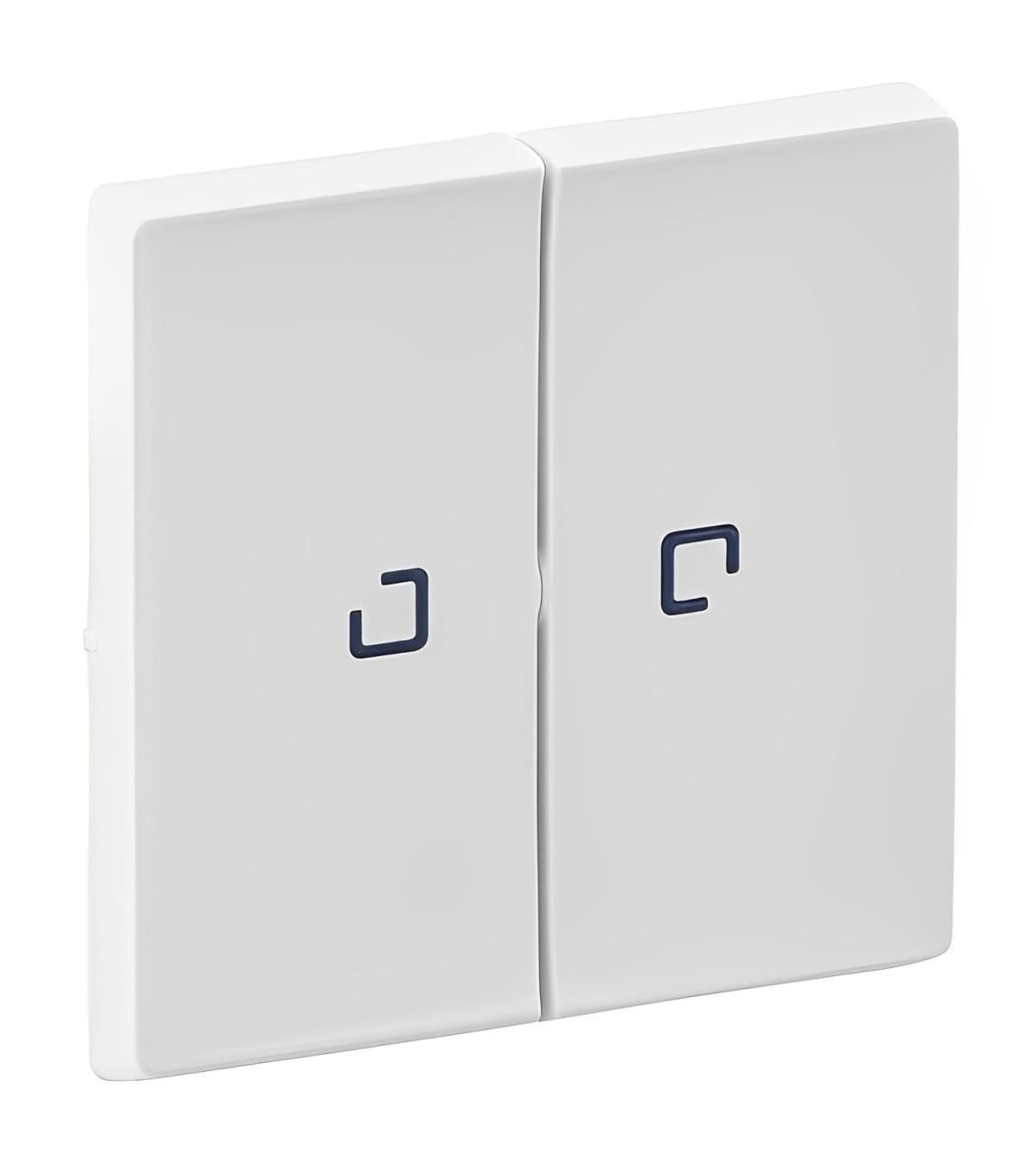 Клавіша вимикача Legrand Valena IN'Matic/Life подвійна з лінзами Білий (30346839)