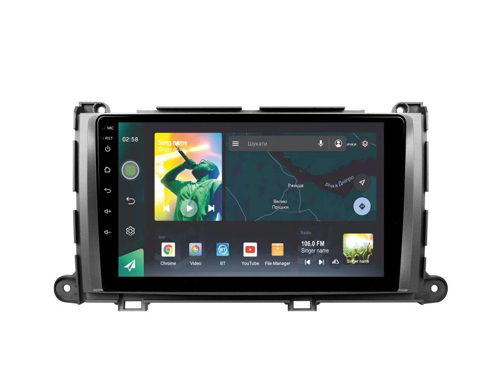 Автомагнітола штатна Sigma X9464 4/64 GB для Toyota Sienna 3 XL30 2010-2014 B 9" (AR-72116)