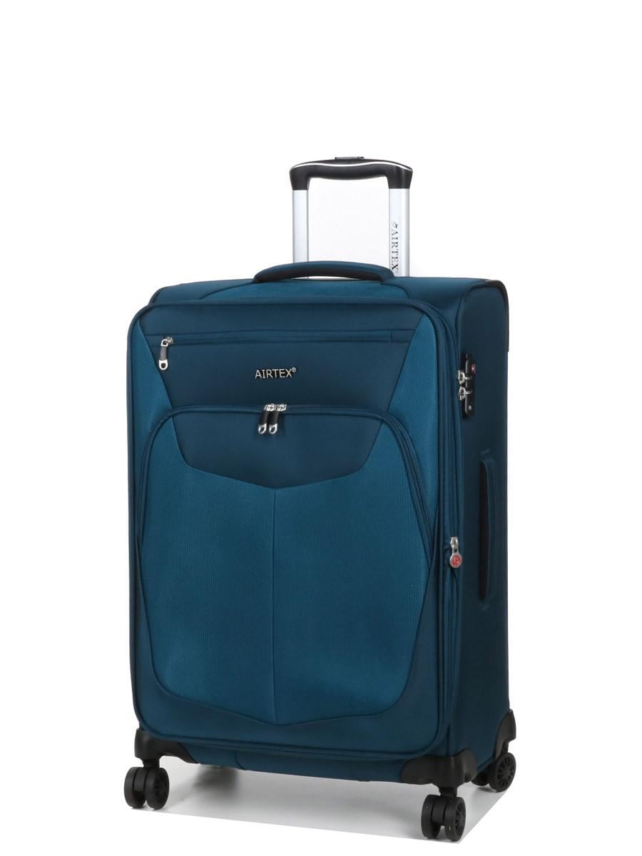 Чемодан средний Airtex ткань M 66х44х29 + 5 см 77 л 2,7 кг Синий (6903)