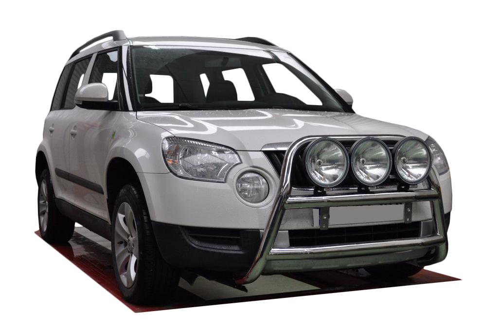 Кенгурятник WT018 CAN для Skoda Yeti 2009-2017 гг. нержавеющая сталь Хром