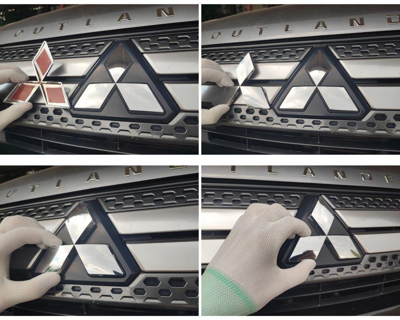 Логотип на решітку радіатора Mitsubishi Outlander 3/Pajero V90W (7415A649) - фото 2