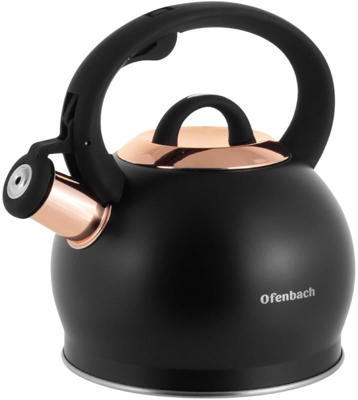 Чайник Ofenbach Rose нержавіюча сталь зі свистком 2 л (NB-100312)