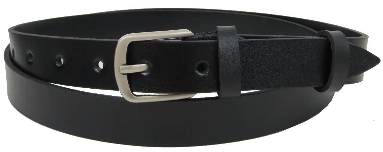Ремінь жіночий Skipper шкіряний Чорний (1643-25)