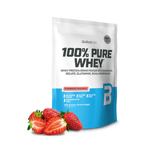 Протеин BioTechUSA 100% Pure Whey 454 g 16 servings Strawberry