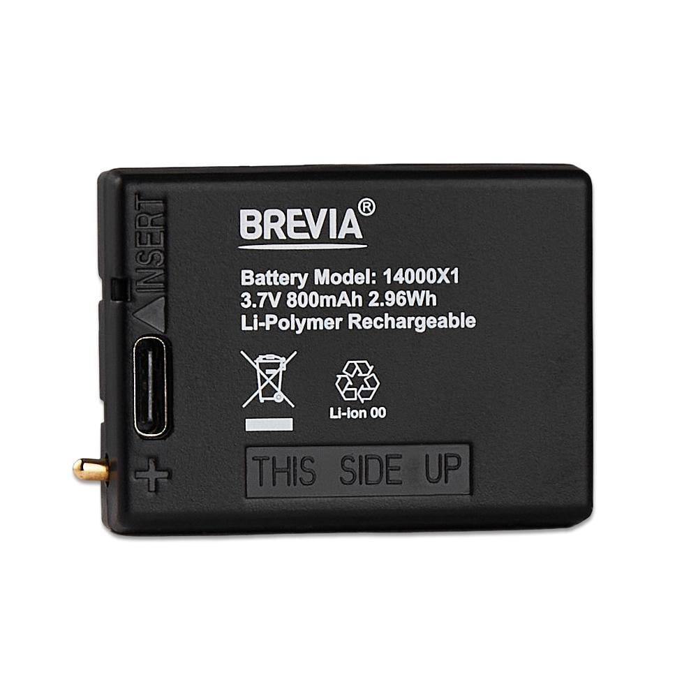 Акумулятор Brevia 3.7V 800mAh Li-polymer з Type-C для налобних ліхтарів