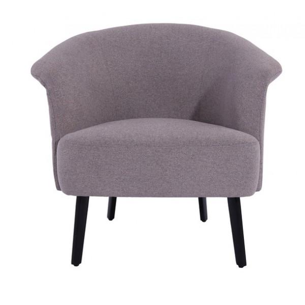 Кресло не раскладное Ветро Мебель Мишель металл/ткань Черный/Серый (6620420)