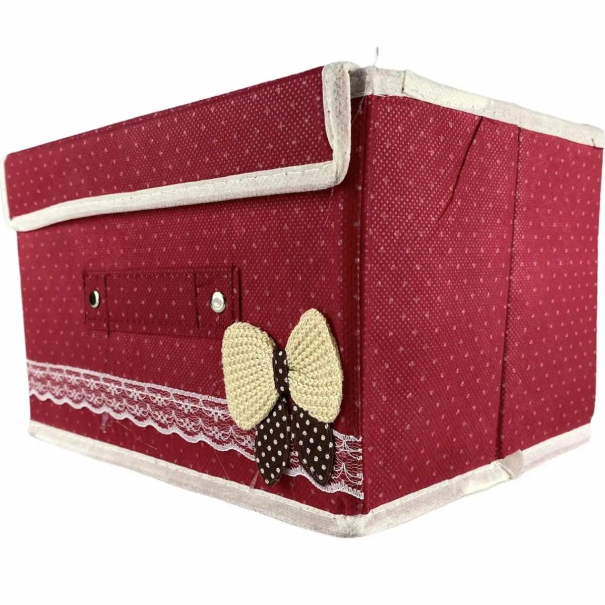 Ящик для хранения вещей Stenson Бантик 25,5х20х15,5 см (R15495)