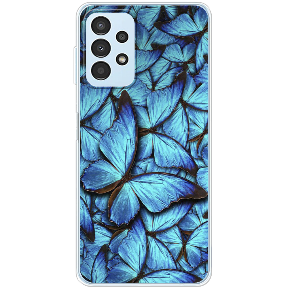 Чехол BoxFace Samsung Galaxy A32 5G (A326) лазурные бабочки Прозрачный силикон (44333-up1550-44333)