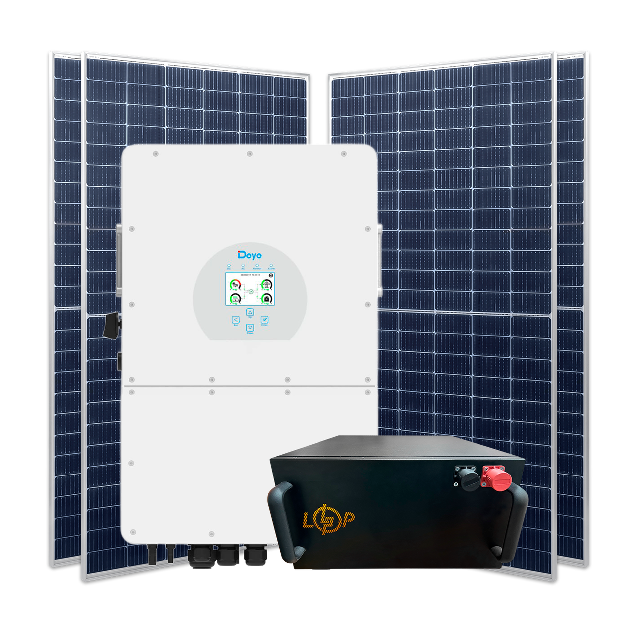 Станция гибридная 20 кВт 3ф. с LiFePO4 на 22 кВт двусторонние панели (2479154277)